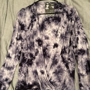 Young, Fabulous, and Broke Tie Dye Wrap Top